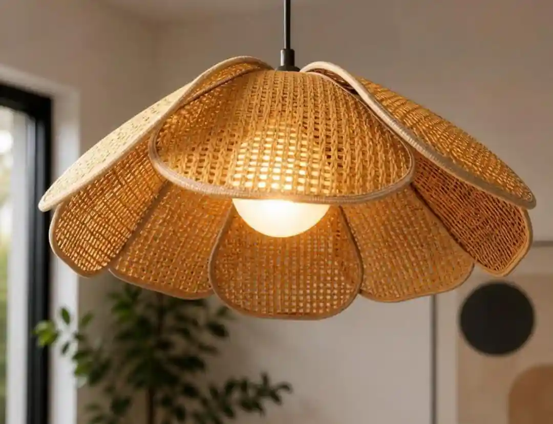 şık rattan avize satılık