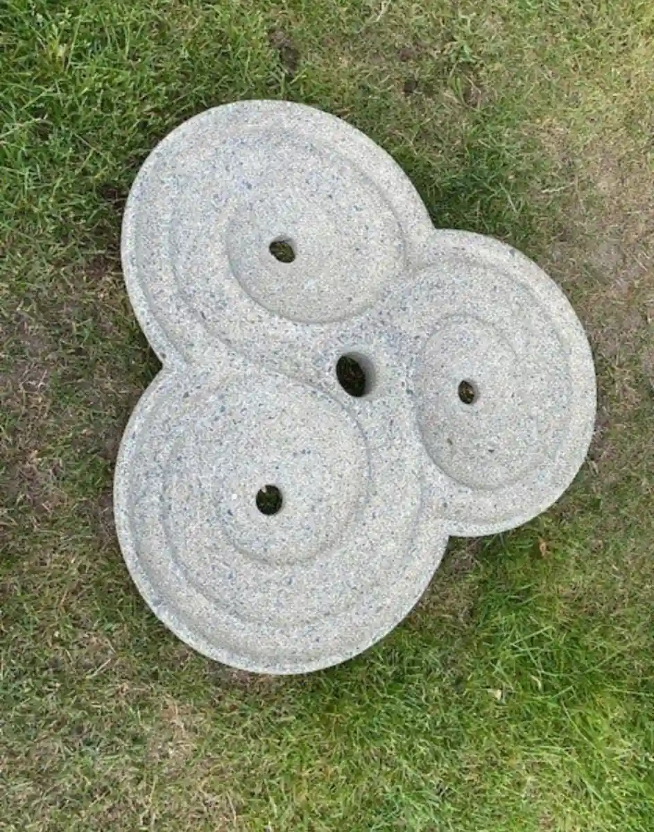 üçlü beton bahçe aksesuarı