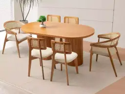 Modern ahşap yemek masası