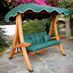 Ahşap bahçe salıncağı - 3 kişilik