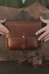 El yapımı deri el çantası