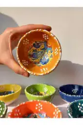 El yapımı seramik kase takımı (6 adet)